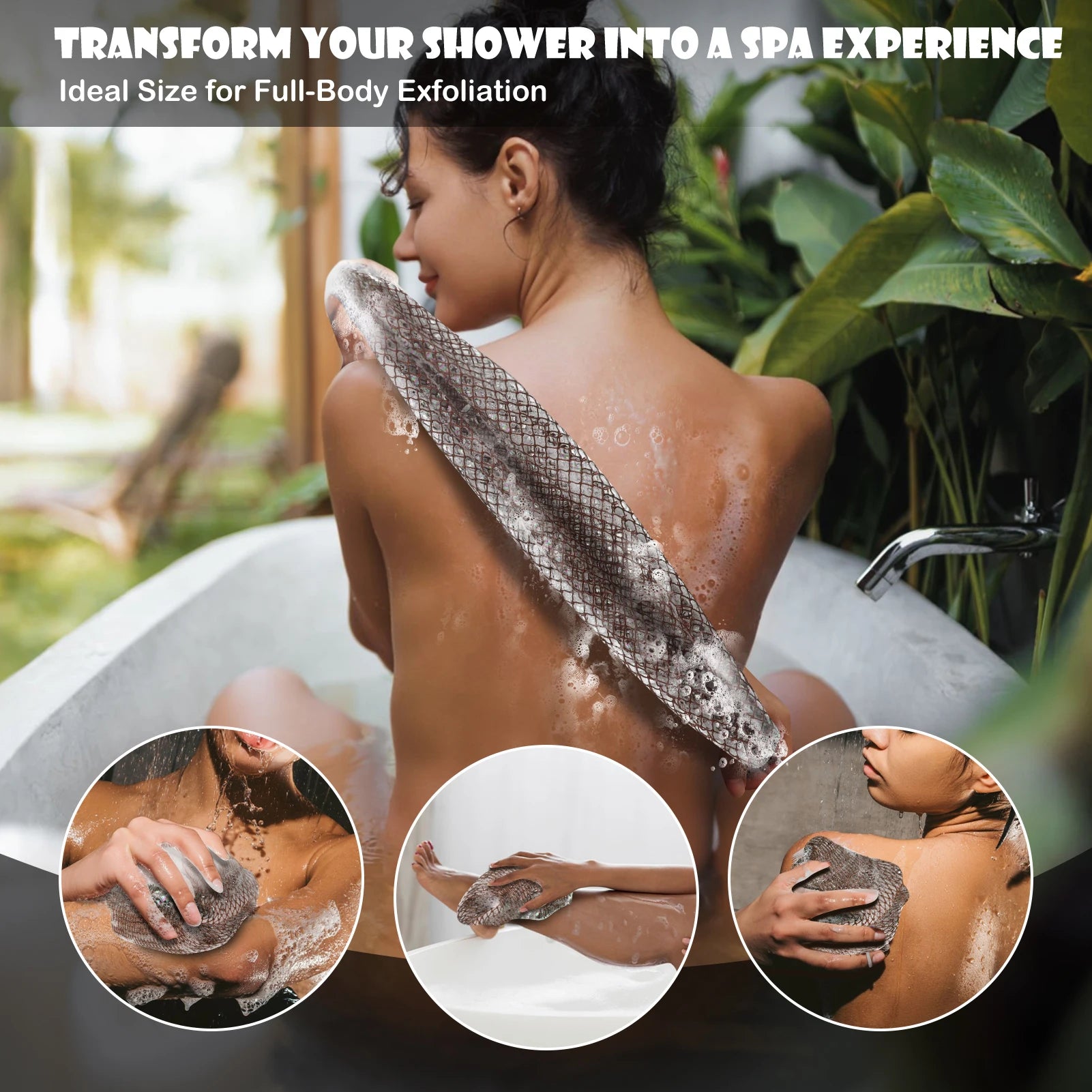African Net Sponge - 2 Pack Exfoliating Bath Scrubber for All Skin Types