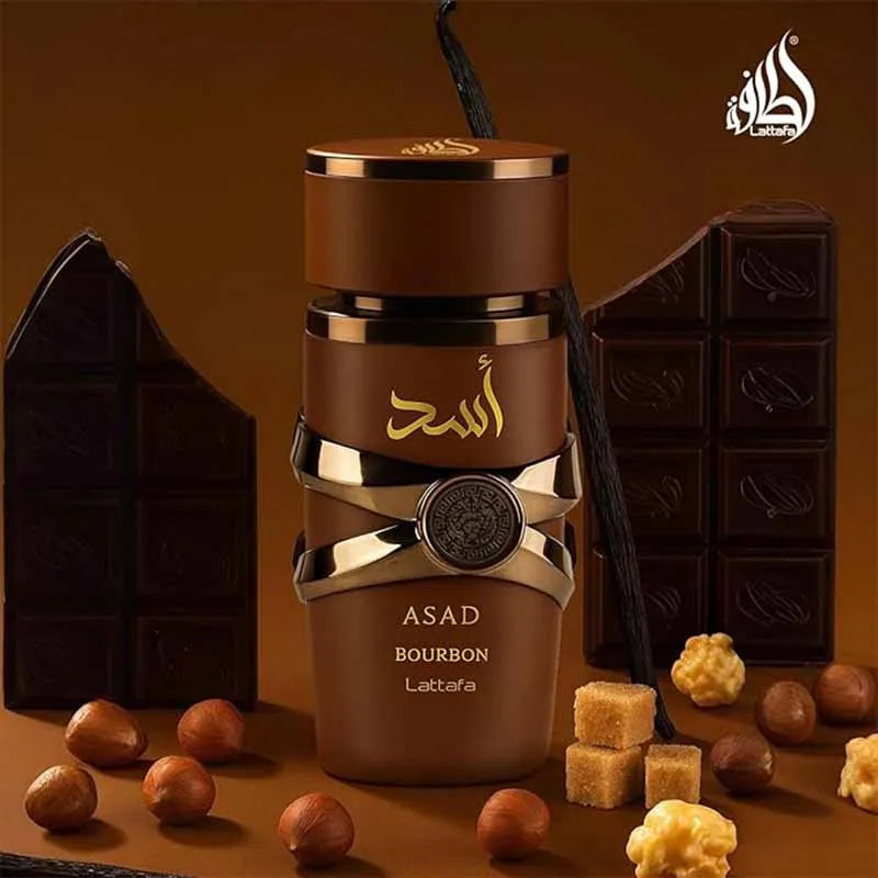 Lattafa Asad Bourbon Eau De Parfum - Unisex Arabian Fragrance Spray