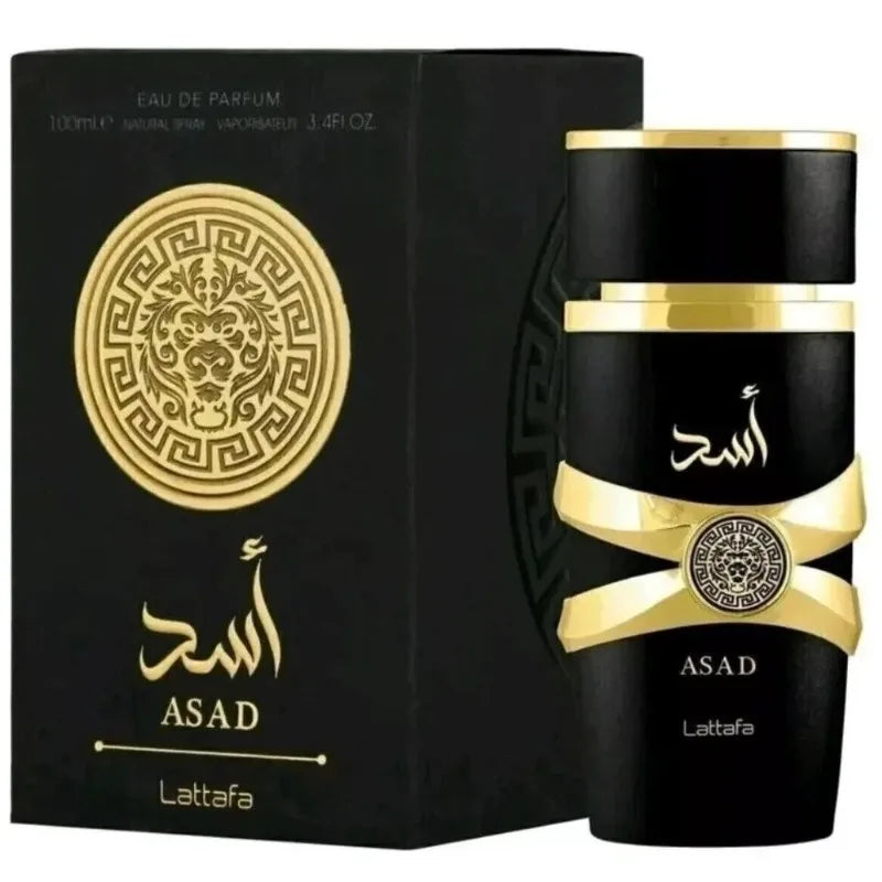 Lattafa Black Edition Asad Eau De Parfum - Unisex Floral Fragrance 3.4 oz