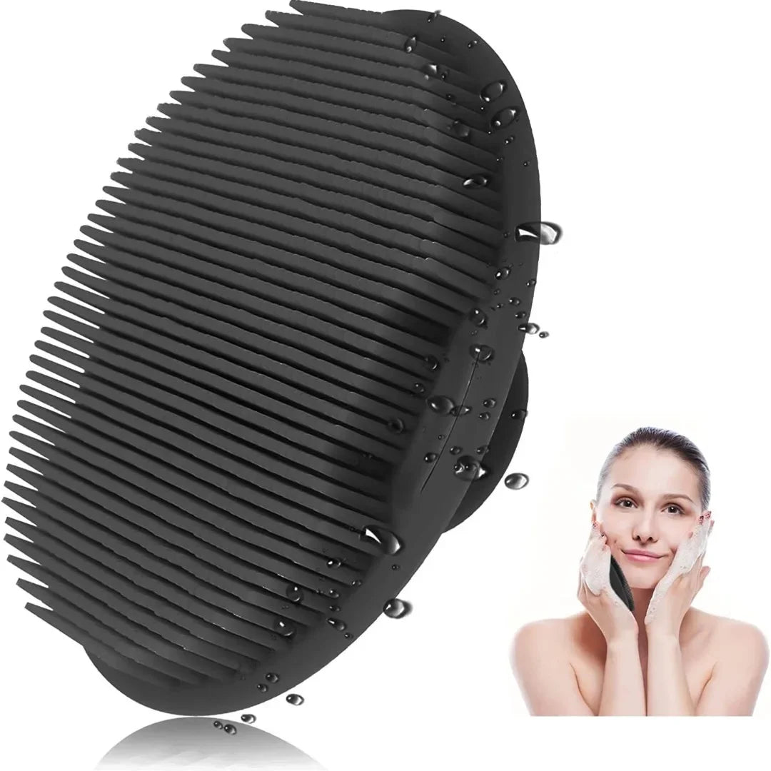 Soft Silicone Exfoliating Brush - Gentle Body & Face Cleansing Scrubber