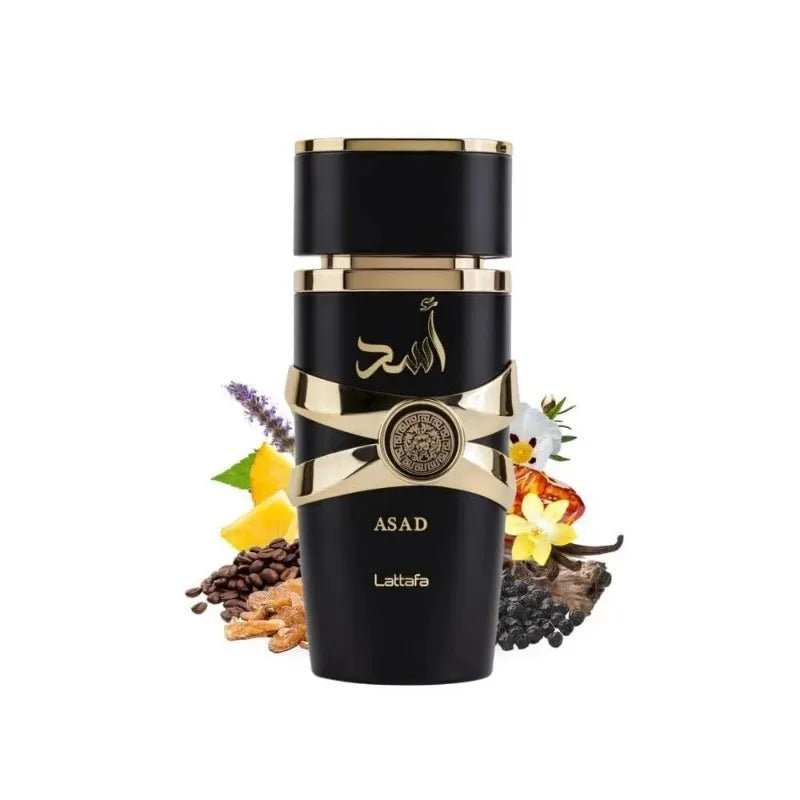 Lattafa Black Edition Asad Eau De Parfum - Unisex Floral Fragrance 3.4 oz