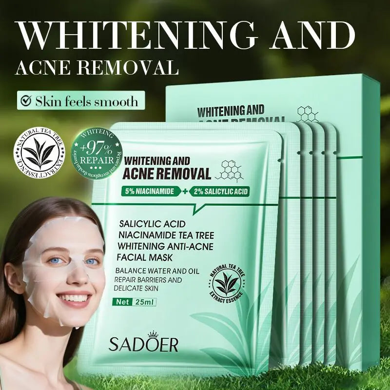 SADOER Salicylic Acid & Niacinamide Face Masks - Anti-Acne & Brightening