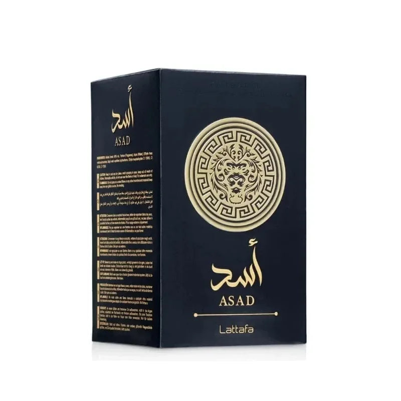 Lattafa Black Edition Asad Eau De Parfum - Unisex Floral Fragrance 3.4 oz