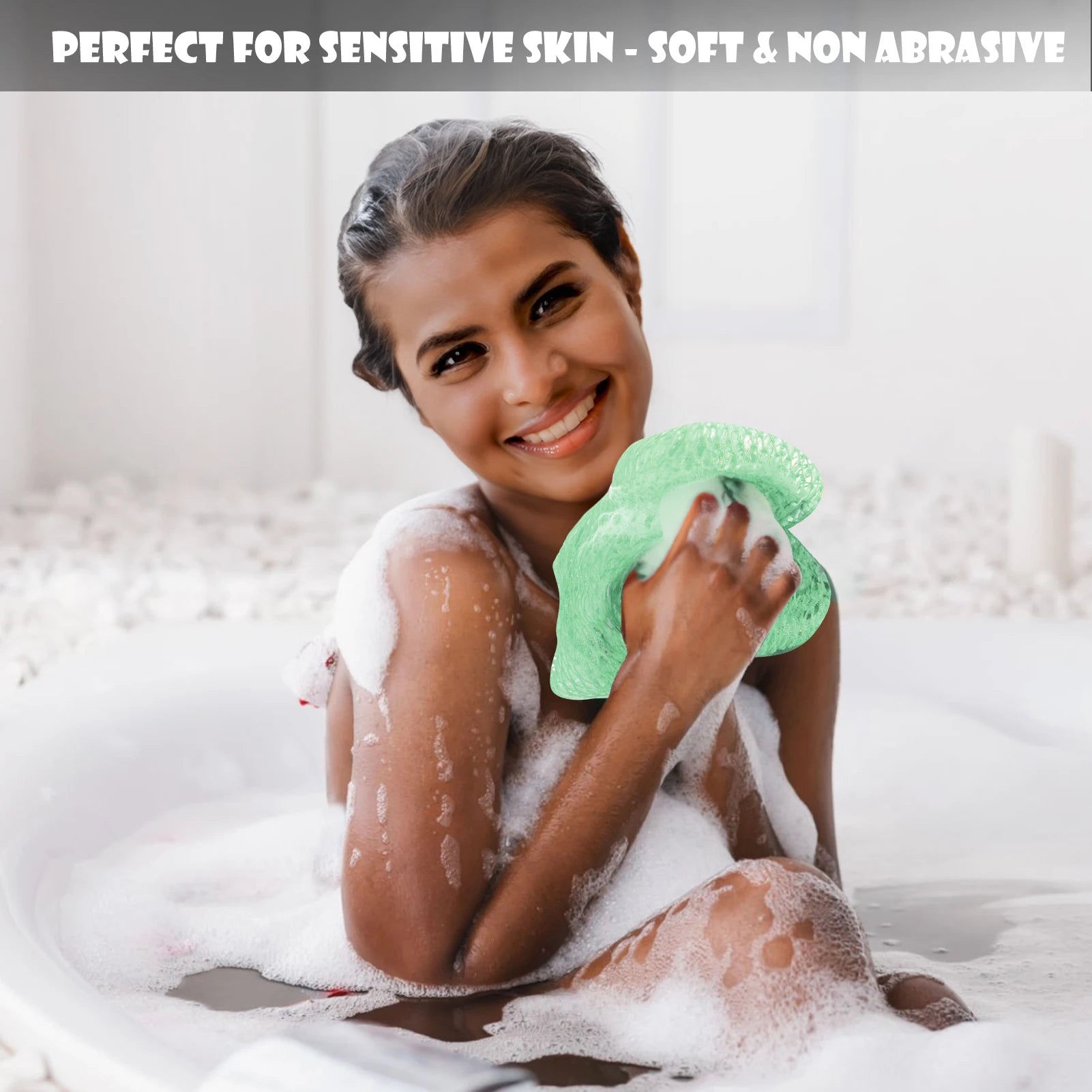 African Net Sponge - 2 Pack Exfoliating Bath Scrubber for All Skin Types
